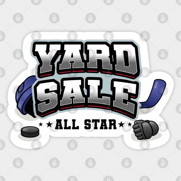 Ice hockey yard sale all star (on light colors) Sticker by Messy Nessie